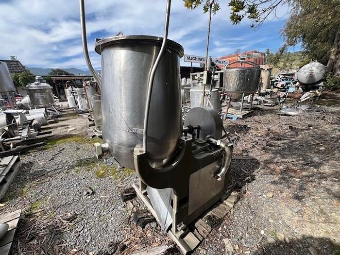 Used Mixer, Cheese, 5 CF, 316 Stainless Steel, Kraft, Pear Shaped, Agitated #S527450