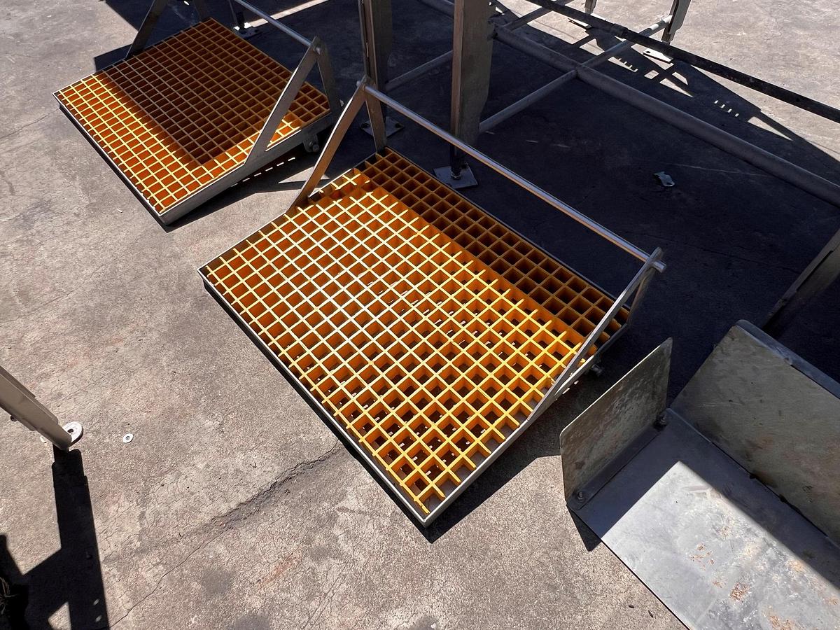 Used Conveyor, 36”W x 12’L, Inspection, Stainless Steel, Sound Ocean Metal Fabricators, #5991525