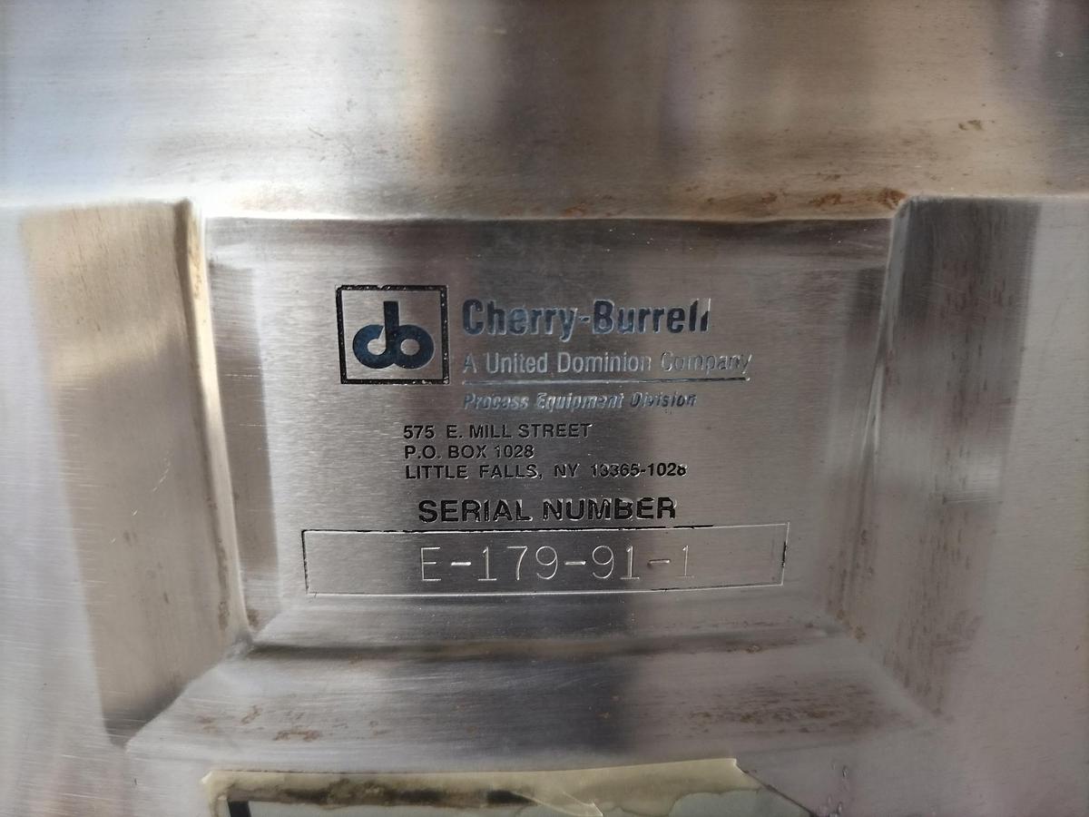 Used Tank, 100 Gallon, 316L Stainless Steel, Jacketed, Agitated, 50 PSI, Cherry Burrell, #5991474