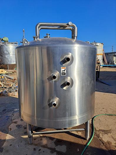Used Tank, 500 Gallon, Mix Tank, Jacketed, Walker, 304 Stainless #S745318