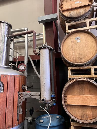 Used Still, 220 Gallon, S/st, Column, Condenser, Steam Heated, Insulated #C745096