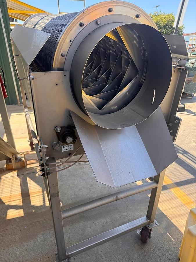 Used Cutter, Bean Snipper, Hughes, 24" diameter drum, Stainless Steel, Portable, #5991870