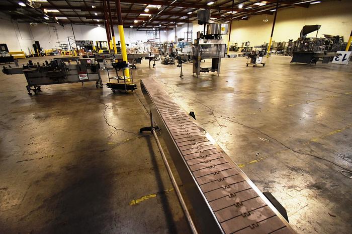 Used Conveyor, Belt, 7.5" Wide X 10' Long, Stainless Steel, Variable Speed, Globaltek #5991098