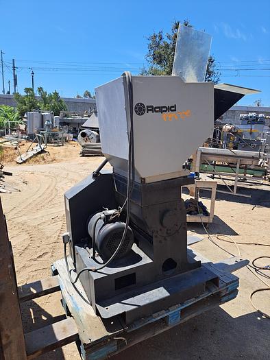 Used Rapid F-19 Plastic Granulator with Conveyor, 15 HP #S744853