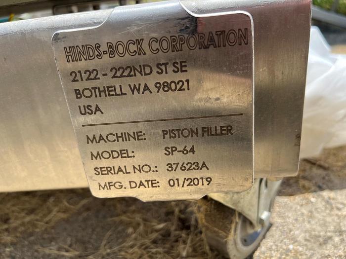 Used Filler, Piston, Hinds Bock, 1-Head, Model SP64 #C745220