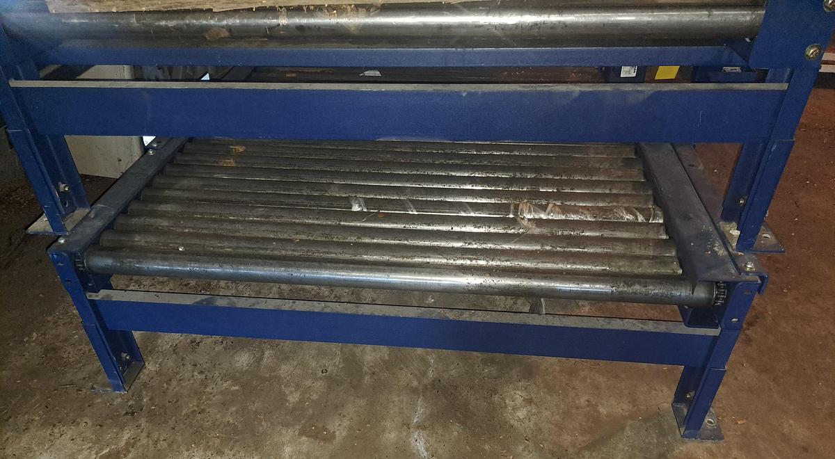 Used Wrapper, Pallet, Automatic, Lantech QLA, 92" Wrap Height, 25' Powered Conveyor, #5991667