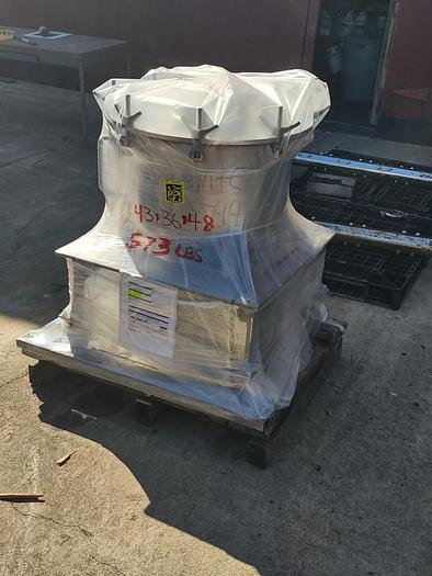 Used Tank, 30 Gallon, 316L Stainless Steel, Full Vacuum, Cone Bottom, Precision Stainless #S744747