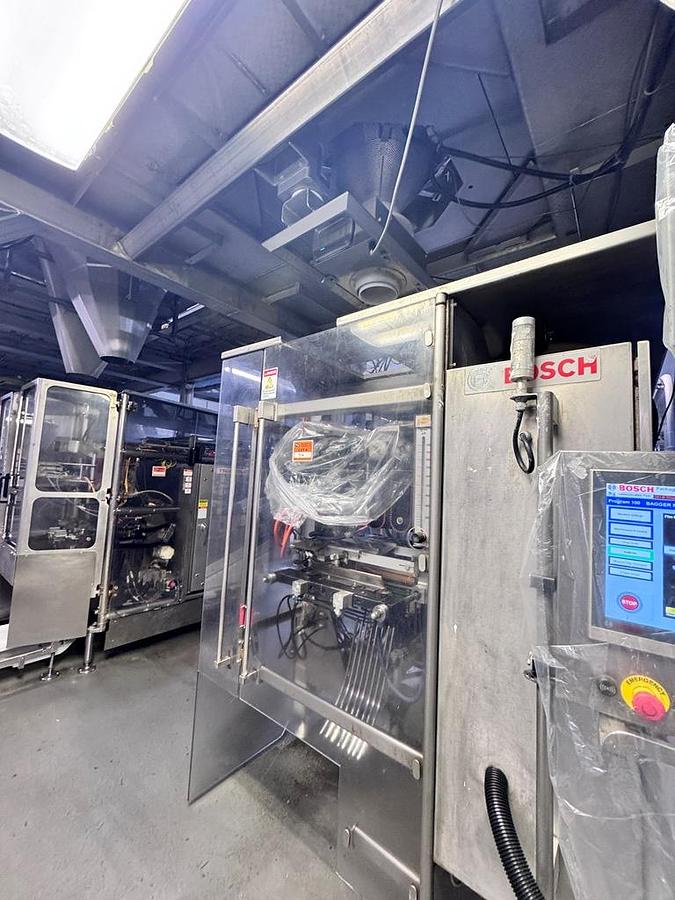 Used **AUCTION ITEM** Filling Line, Bag, Ishida Combination Scale, Bosch Bagger, Elevator, Produce, #5991854