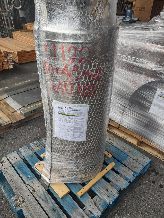Used Filter, Vacuum Bed, 30" x 15", Stainless Steel, Jacketed, Agitated, Allegheny Bradford, #5991263