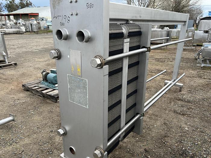 Used Heat Exchanger, Plate, 500 SF, S/st, Alfa Laval, Model CLIP8RH #S744987