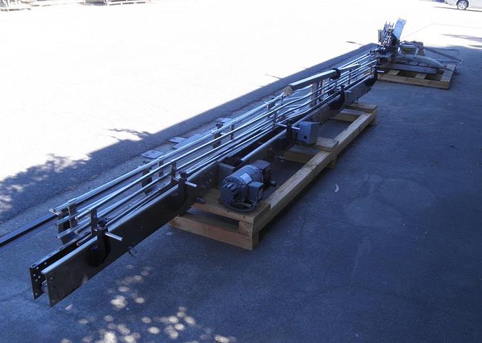 Used Conveyor, Belt, 6" X 25', S/st, Bottle Track, #S741839