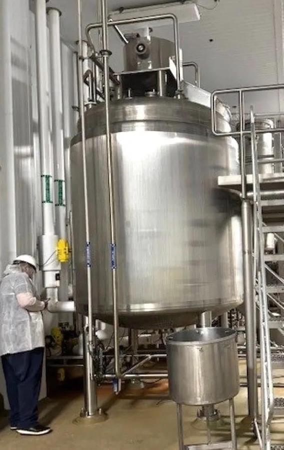 Used Kettle, 1,500 Gallon, Stainless Steel, Double Motion, Jacketed, Lee, 150 PSI, #5991833