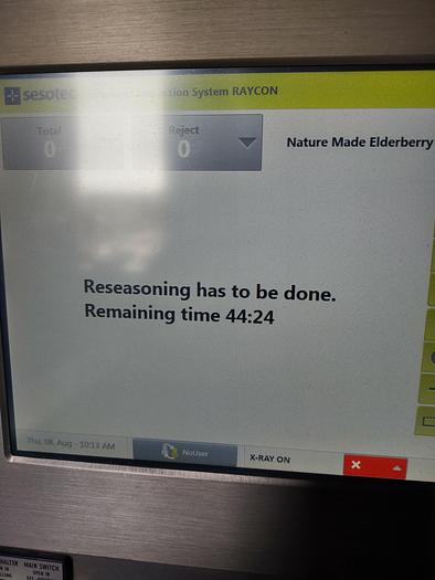 Used Detector, Metal, 5" x 10", X-Ray, Sesotec, Raycon 130/240, #S744090