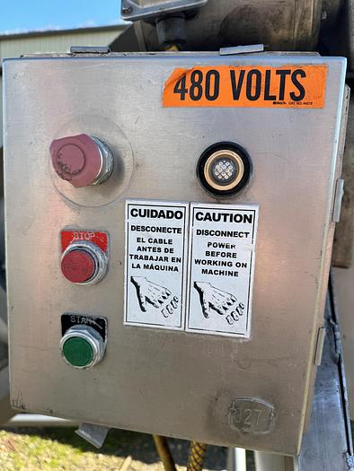 Used Conveyor, Belt, 12" X 8', Stainless Steel, Inclined, Cleated Belt #S745477