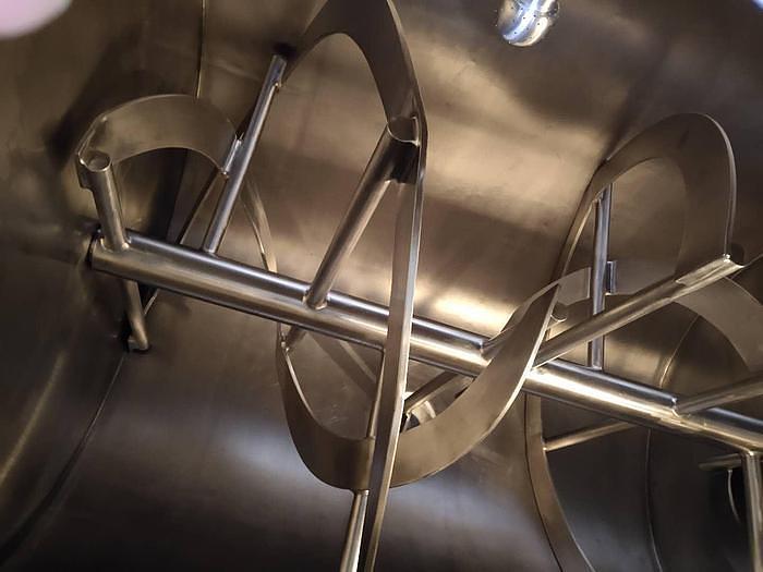 New 75 Cubic Foot Stainless Steel Ribbon Mixer, 15 HP