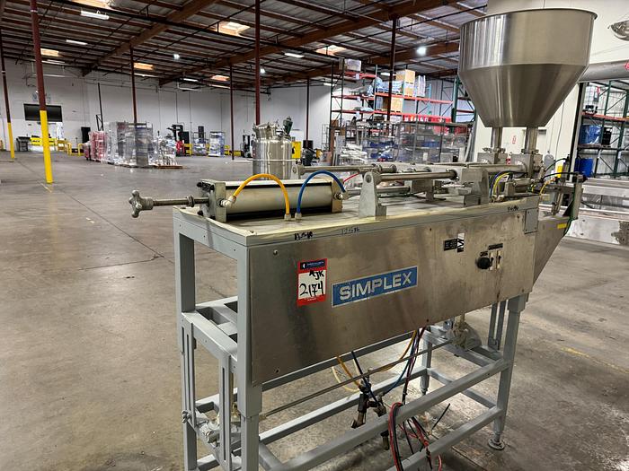 Used Filler, Piston, 2-Head, Simplex, Stainless Steel #5991060