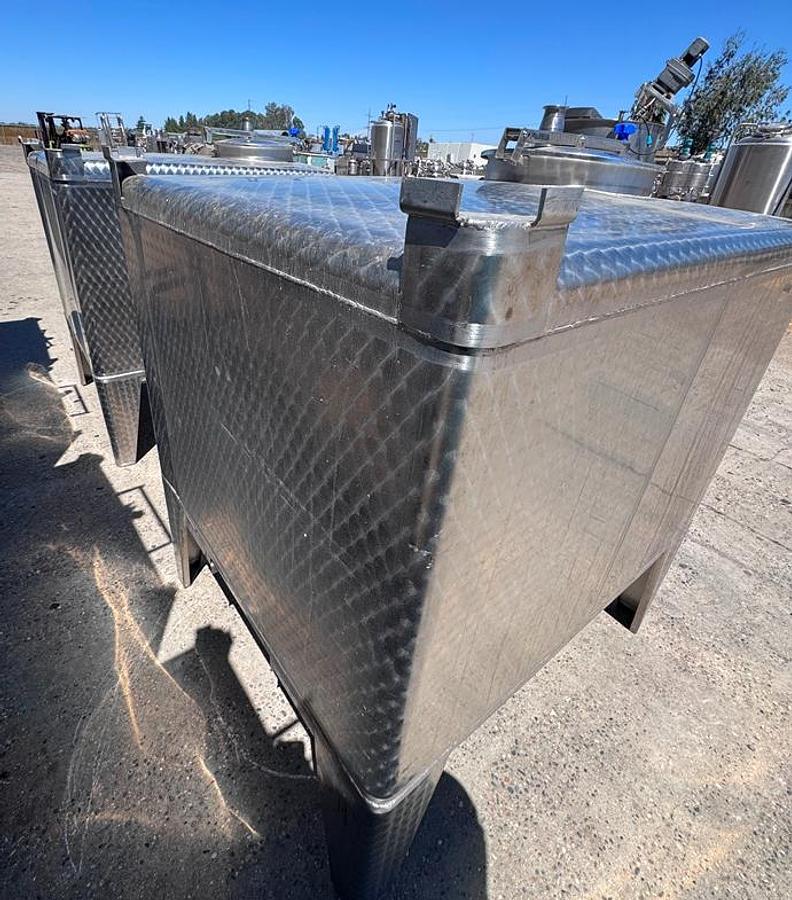 Used Tank, 264 Gallon, Tote, Stainless Steel, 41" x 47" x 32",  Wine storage, Qty. - 2, #5991809