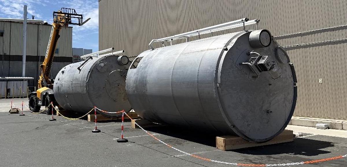 Used Tank, 6,000 Gallon, Stainless Steel, Vertical, Jacketed, Agitated, Storage Tank, #5991876