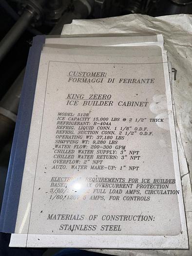 Used Ice Maker, Ice Builder, Girton, Model KZ5128, 15,000 Pounds, #5861440