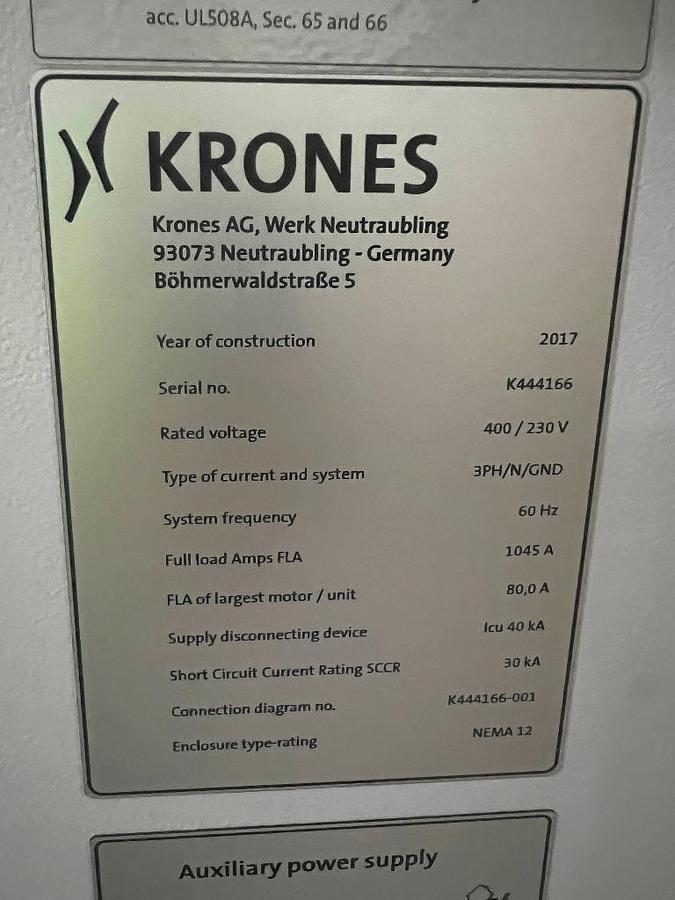 Used Blow Mold System, 26-Cavity, Krones Contiform 326 Pro H, 2017, with Preform Sorter & Vision System, #5991613