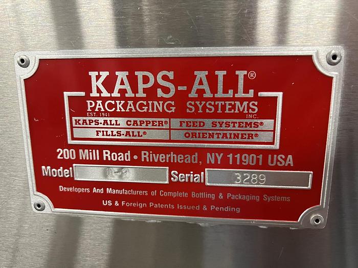 Used Capper, Inline, 6-Spindle, Kaps-All Model A-2, Cap Sorter #S745194