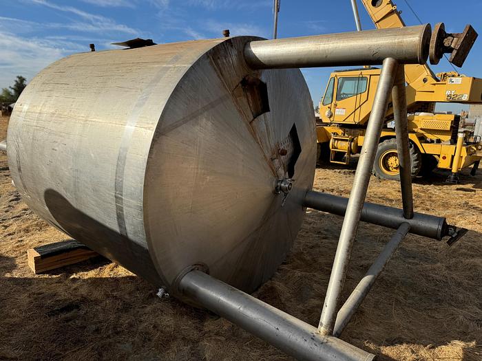 Used Tank, 2,750 Gallon, 316 Stainless Steel, Jacket, Agitated, #5991019