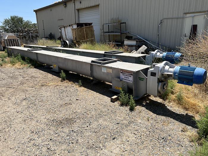 Used Conveyor, Screw, 16" x 32', Shaftless, Keystone Conveyor, Model 7250l SC16X32SL - #S745263