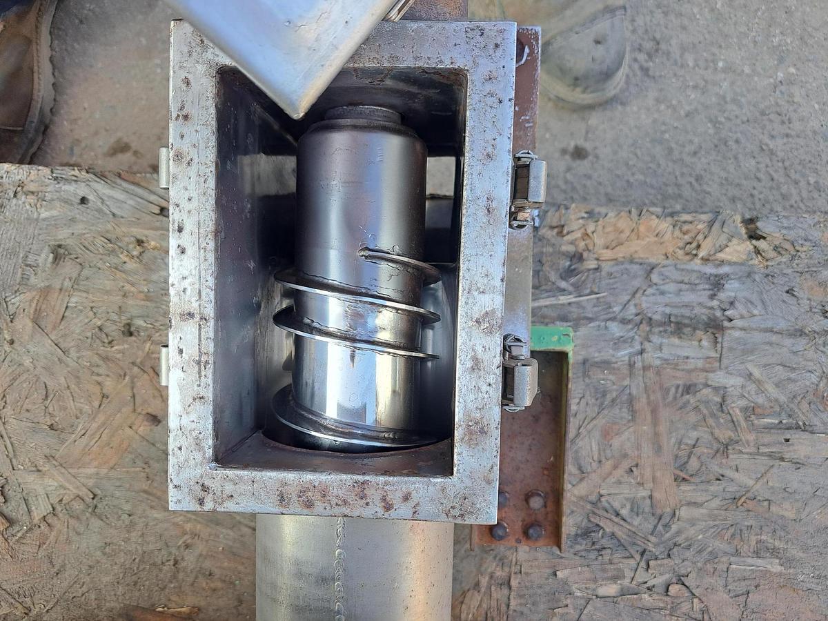 Used Feeder, Screw, 3" Diameter x 24" Long, Stainless Steel, 1 HP, #