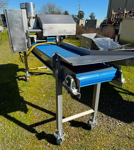 Used Slicer, Tip and Tail Cutter, Topper, F.I.R.M. Inc., 16" Wide Belt, 12" Blade - #5355506