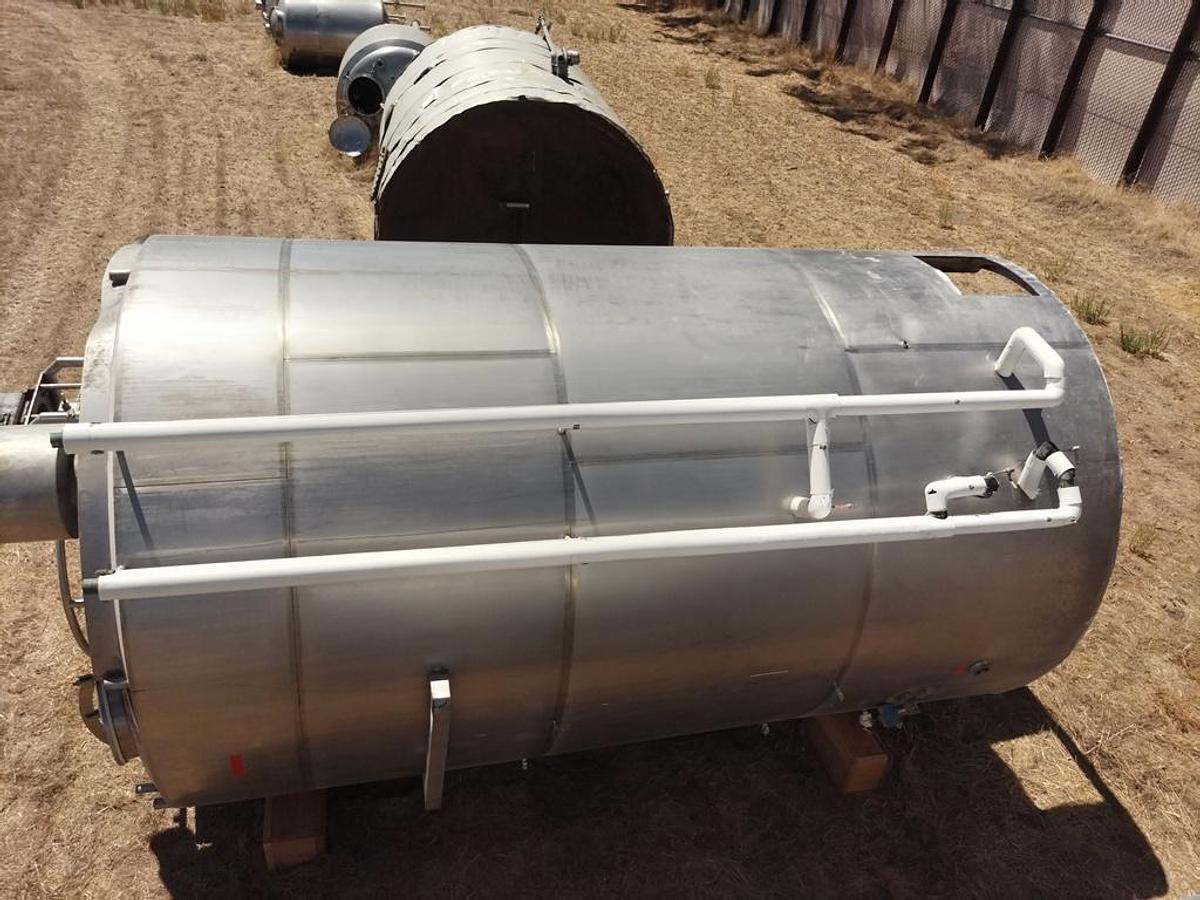 Used Tank, 6,000 Gallon, Stainless Steel, Vertical, Jacketed, Agitated, Storage Tank, #5991875