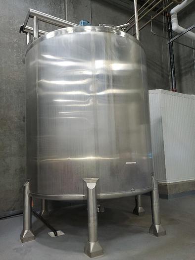 Used Tank, 6,000 Gallon, Stainless Steel, Agitated, Dish Bottom #4445055