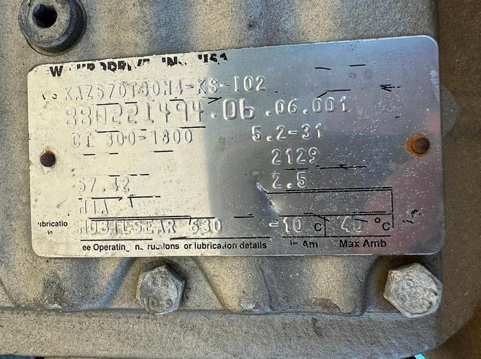 Used Conveyor, Screw, 6" x 9', Stainless Steel, 1 HP, Incline - #5991118