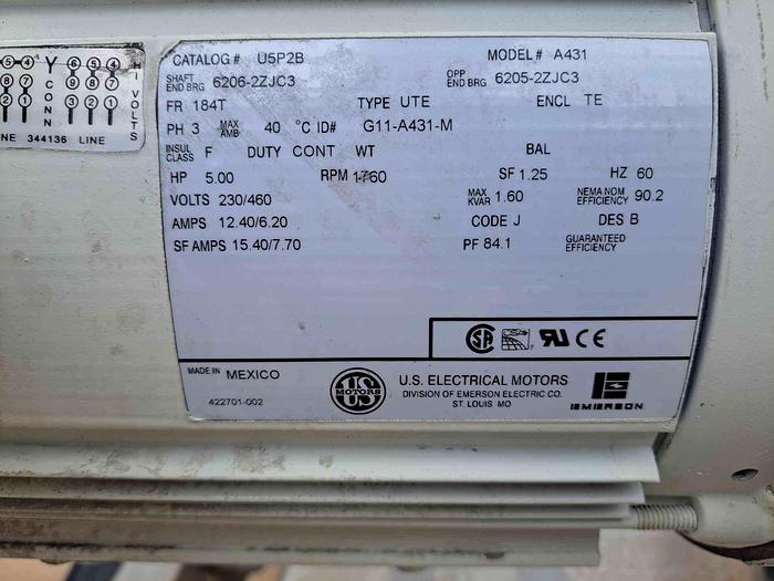 Used Pump, UNIBLOC Lobe Type, Size 450, 316 Stainless Steel #S745153