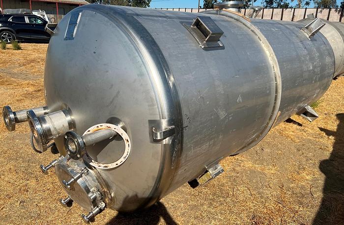 Used Tank, 2,000 Gallon, 15 PSI, Full Vacuum, Stainless Steel, G2 #S745289