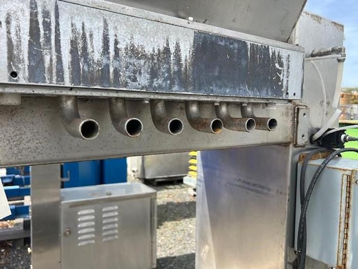 Used Filler, Piston, 6-Head, Depositor, Stainless Steel, #S739761