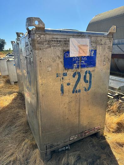 Used Tank, 550 Gallon, 316 Stainless Steel, LiquiTote, #5991119