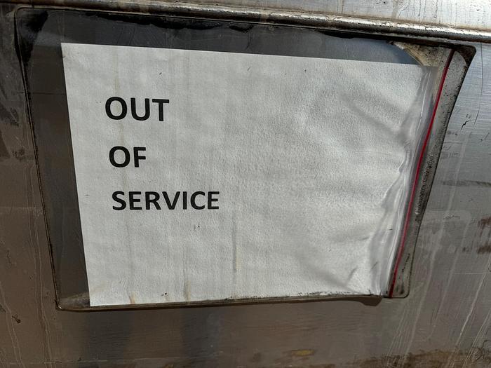 Used Tank, 550 Gallon, 316 Stainless Steel, Tote, #5991030