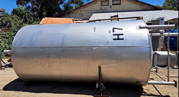 Used Tank, 3,000 Gallon, 304 Stainless Steel, DT/DB #S745256