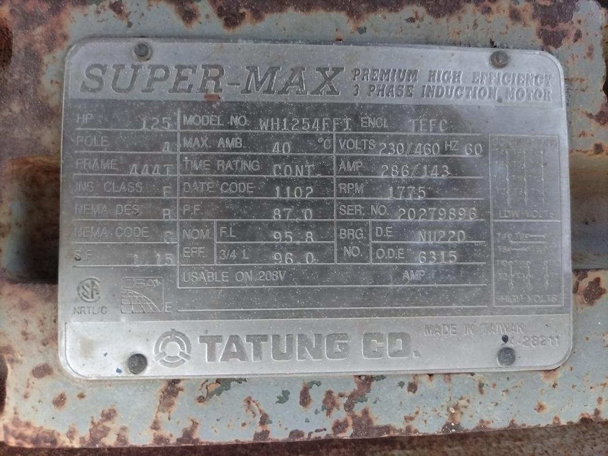 Used Pump, Positive, Fristam FKL 600, 125HP, 6" In/Out, Flanged, #5991932