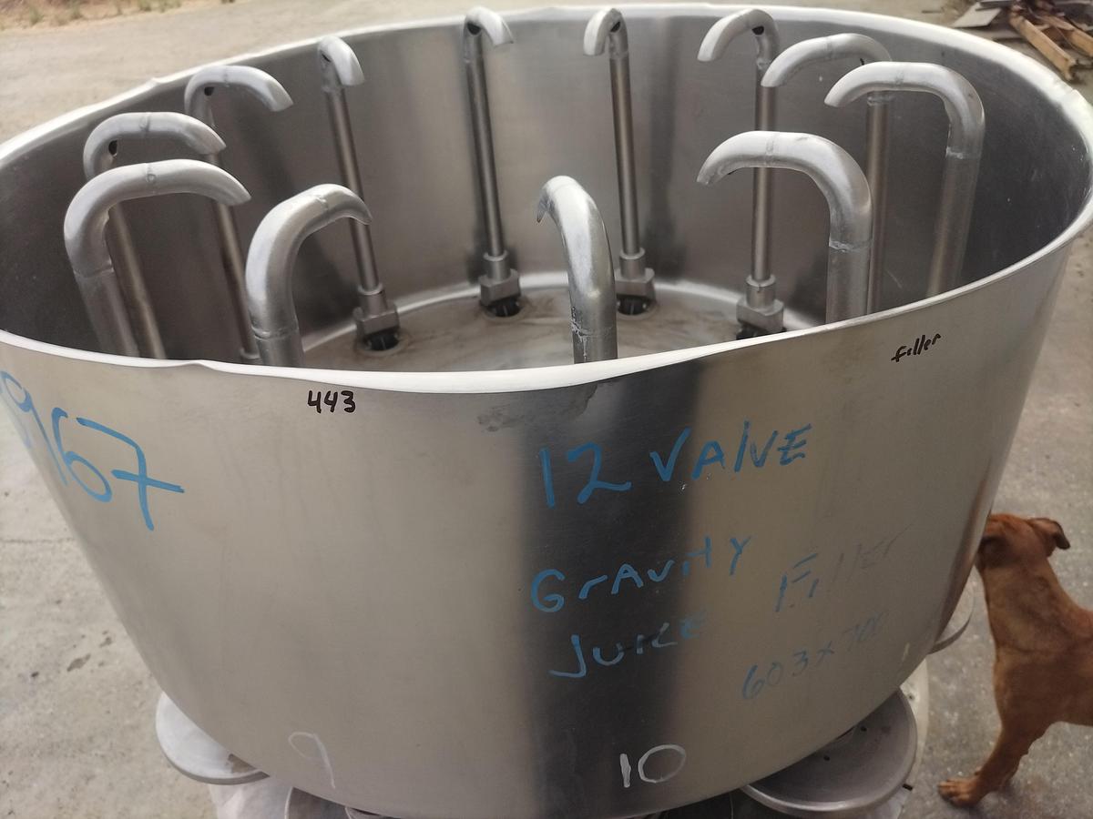 Used Filler, Can, Rotary, 12-Valve, Gravity, FMC, Stainless Steel, #5991924