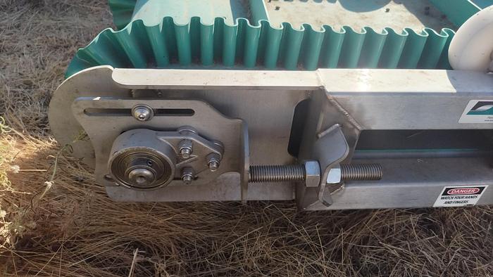 Used Conveyor, Belt, Incline, Cleated, Stainless Steel, 16"x78", Andgar, 1 HP #C745227