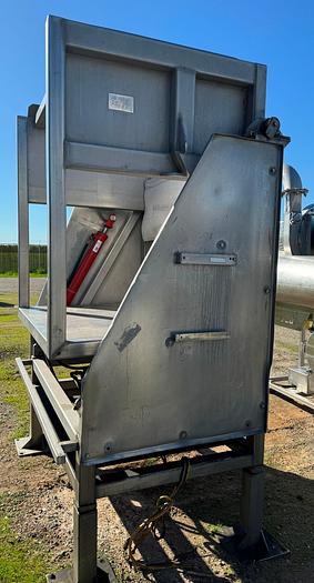 Used Dumper, Bin, Stainless Steel, 51" x 53" x 42", Hydraulic Pump #S745485