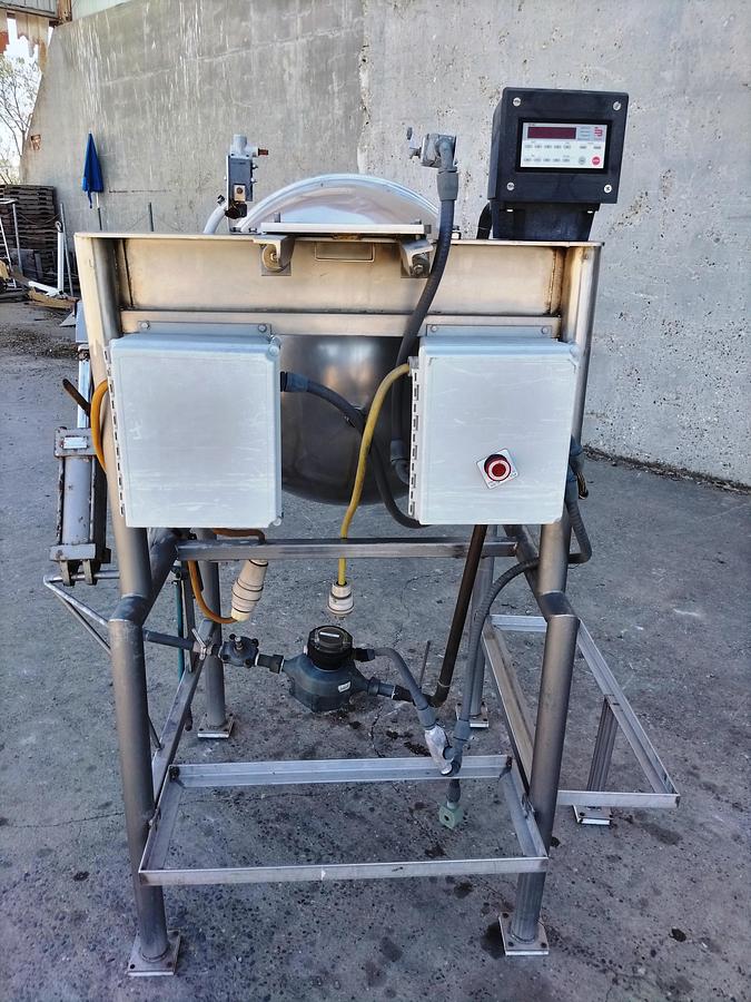 Used Kettle, 70 Gallon, Jacketed, Stainless Steel, Tilting, Burkhard, #5991935