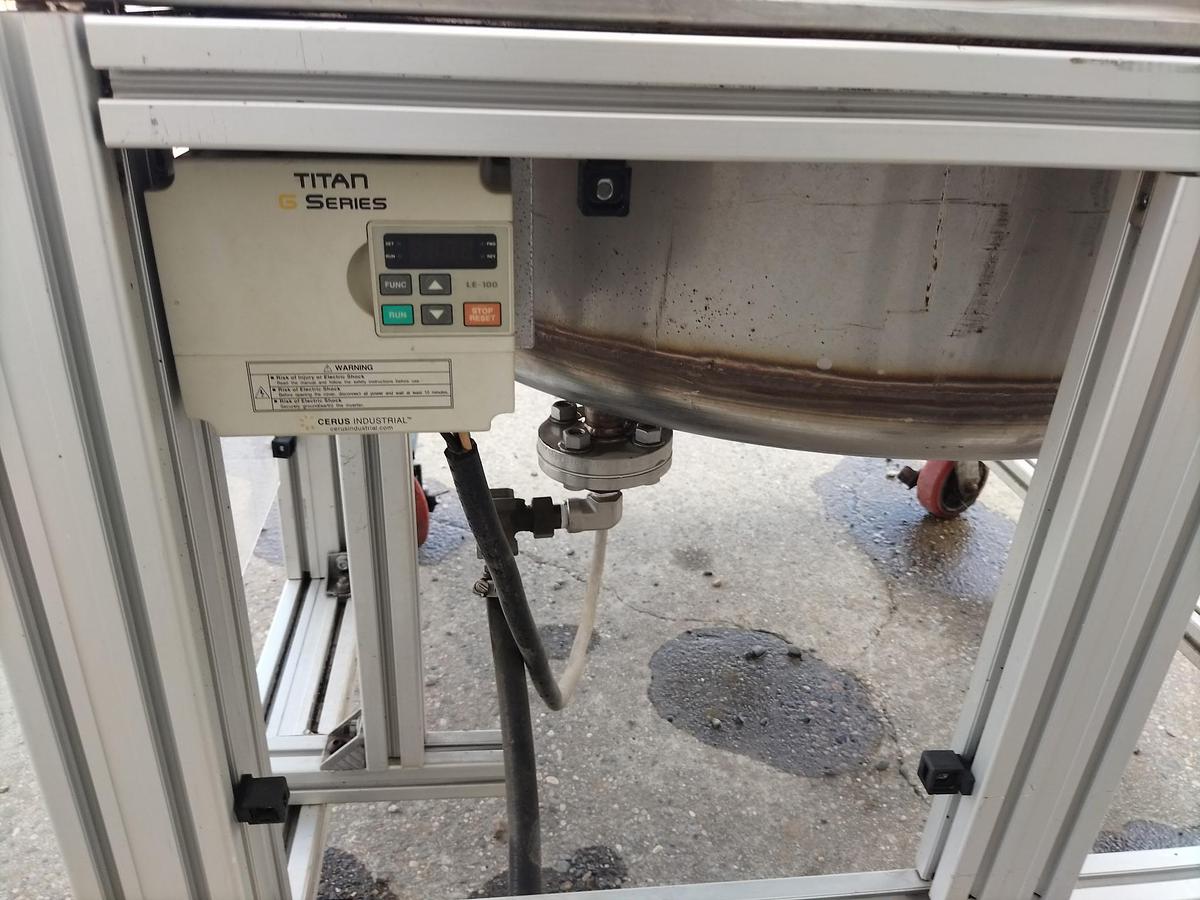Used Tank, 100 Gallon, Precision Stainless, Jacketed, Agitated, Stainless Steel, #5991465