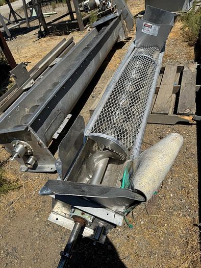 Used Conveyor, Screw, 9" X 9'10", Stainless Steel, #5880210
