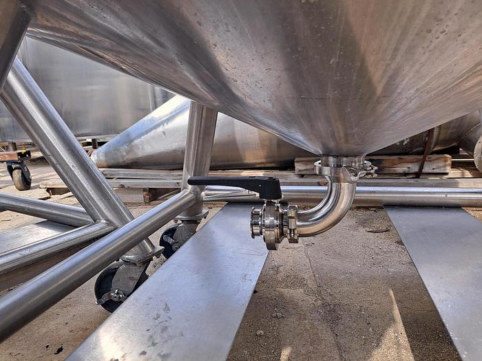 Used Tank, 400 Gallon, 316 Stainless Steel, Dome Top, Cone Bottom, Portable, #5991307
