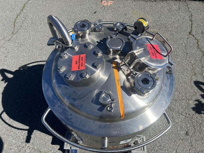 Used Reactor, 40 Gallon (150 Liters), 316L Stainless Steel, Jacketed, 45 PSI Internal #S745420