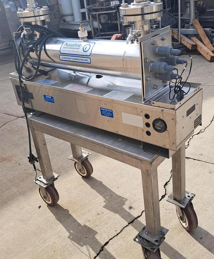 Used Ultraviolet Disinfection Unit, Aquafine, Model CSL-4R, S/S Cart, #5991565