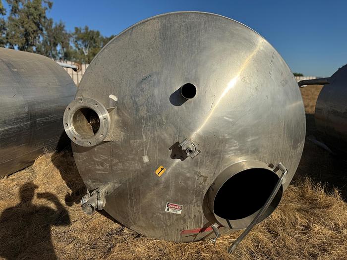 Used Tank, 2,000 Gallon, 316 Stainless Steel, 6' x 9', #5991032