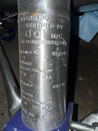 Used Reactor, 105 Gallon (400 Liters), 316L Stainless Steel, Jacketed, Agitated #S745440